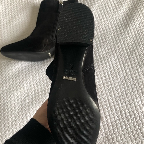 Schutz Suede Leather booties, black size 7 - Picture 6 of 11